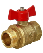 Кран шаровой латунь А31/1 Ду15 Ру40 м/р полнопроходной бабочка БАЗ купить с доставкой по РФ