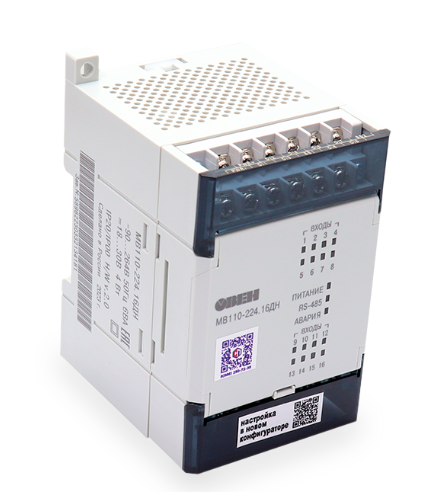 Модуль ввода 16-канал. дат NPN, PNP Овен МВ110-224.16ДН [М01] купить с доставкой по РФ