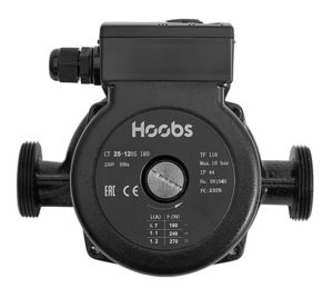 Насос циркуляционный Hoobs CT 25-40S 180мм 65Вт 1x230В 50Гц (с гайками, чугун)