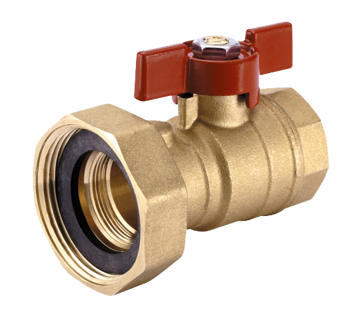 Кран шаровой с накидной гайкой Hoobs, 1"вр. Х 1"1/2 нак. гайка, с прокладкой купить с доставкой по РФ