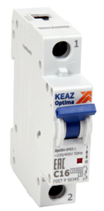 Выключатель автоматический 1П 25А характеристика С 15кА КЭАЗ OptiDin ВМ63-1C25-15-УХЛ3 купить с доставкой по РФ