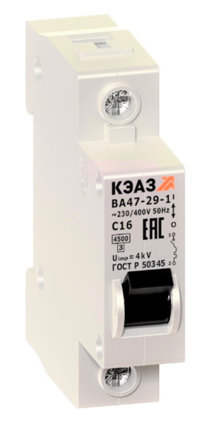 Выключатель автоматический модульный КЭАЗ ВА47-29-1C4-УХЛ3