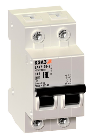Выключатель автоматический модульный КЭАЗ ВА47-29-2D1-УХЛ3