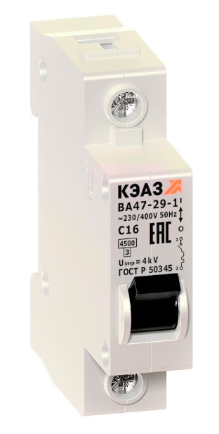 Выключатель автоматический модульный КЭАЗ ВА47-29-1B1-УХЛ3 купить с доставкой по РФ