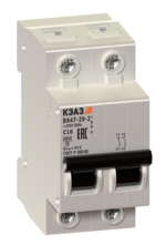 Выключатель автоматический модульный КЭАЗ 2п C 50А 4.5кА ВА47-29-2C50-УХЛ3 купить с доставкой по РФ