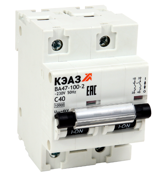 Выключатель автоматический модульный КЭАЗ ВА47-100-2C16-УХЛ3 (10кА) купить с доставкой по РФ