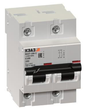 Выключатель автоматический модульный КЭАЗ ВА47-100-2С25-УХЛ3