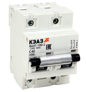 Выключатель автоматический модульный КЭАЗ ВА47-100-2С80-УХЛ3