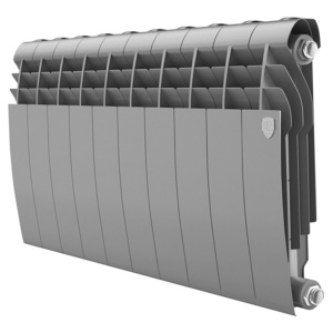 Радиатор биметаллический Royal Thermo BILINER B 350 Серебристый - 10 секц., Новый