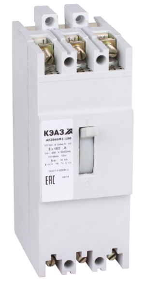 Выключатель автоматический КЭАЗ АЕ2066М1-100-125А-10Iн-400AC-У3