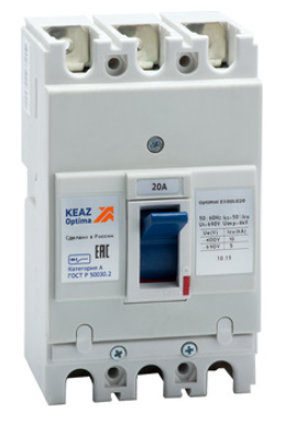 Выключатель автоматический КЭАЗ OptiMat E100L020-УХЛ3