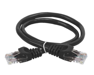 Патч-корд IEK категория 5е UTP 5 метр PVC черный