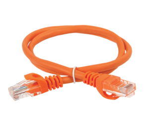 Патч-корд IEK категория 5е UTP 1 метр PVC оранжевый