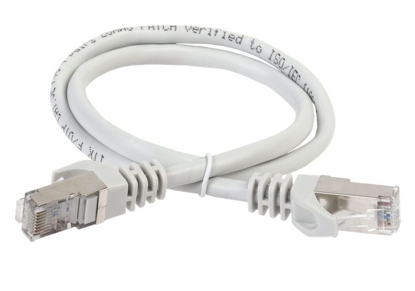 Патч-корд IEK категория 6A S/FTP 5 метр LSZH серый купить с доставкой по РФ