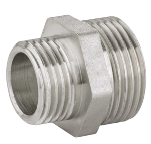 Ниппель переходной LD Pride DN40х32 (1 1/2"НР х 1 1/4"НР) латунь никель