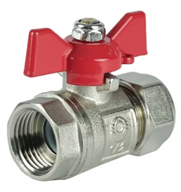 Кран шаровой обжимной VALFEX 16х1/2" никель VF.342.NB.16012 купить с доставкой по РФ