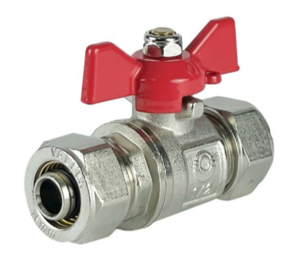 Кран шаровой обжимной VALFEX 16х16 никель