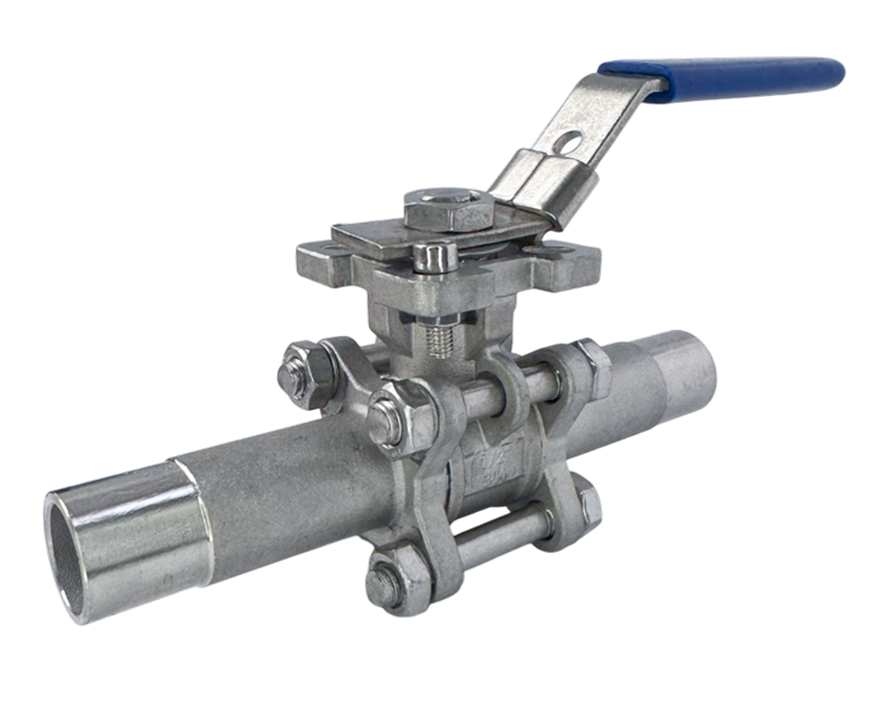 Кран шаровой нержавеющий Lotar приварной длинный ISO5211, 3/4" (DN20), AISI304 (CF8), LTR-TO20/4 купить с доставкой по РФ