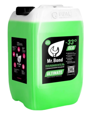 Теплоноситель -30°C на основе пропиленгликоля с карбоксилатными присадками, 20 кг Mr.Bond® 30 ULTIMATE ECO