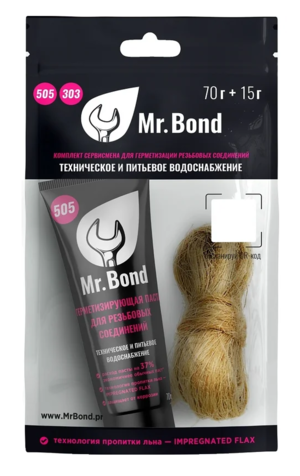 Комплект из пасты Mr.Bond 505 70гр и льна 15гр