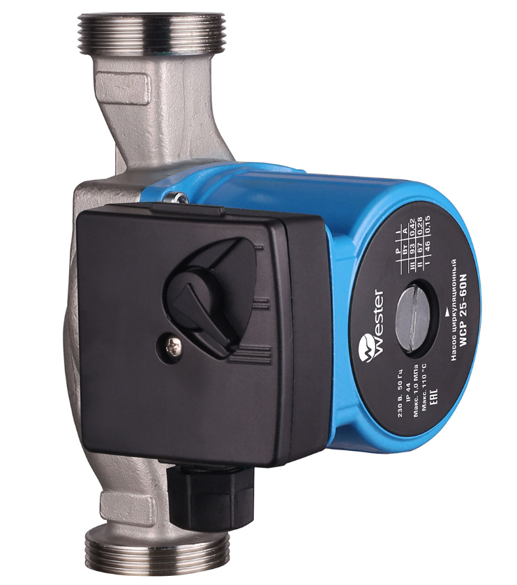 Насос циркуляционный Wester WCP 25-60N (без гаек) купить с доставкой по РФ