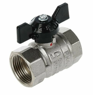 Кран шаровой БАЗ 11Б27п1 Ду20 А30/1 вр/вр бабочка никель