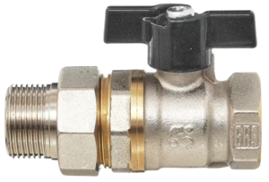 Кран шаровой БАЗ "американка" Ду20 А31/1 прямой бабочка никель