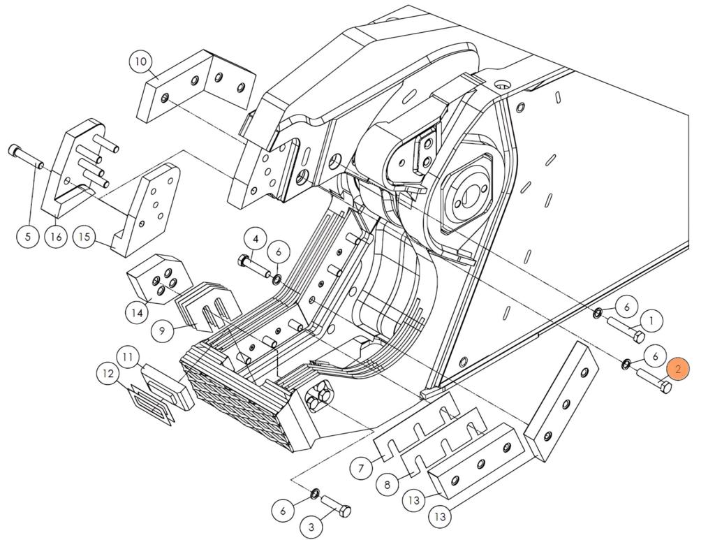 Болт (20*100) 53112-1 на гидроножницы Delta SH310R (аналог) купить с доставкой по РФ