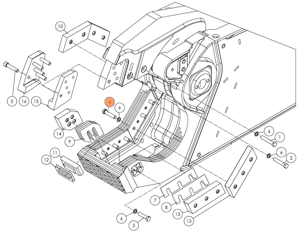 Болт (20*90) 53260-10.9 на гидроножницы Delta SH310R (аналог) купить с доставкой по РФ