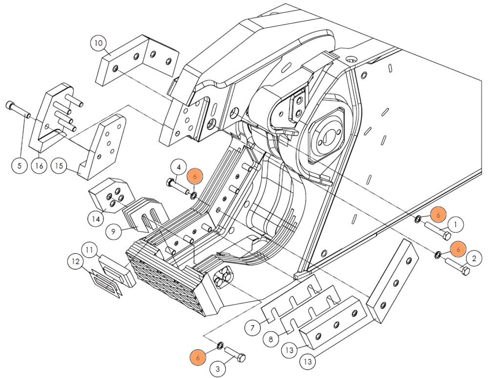Шайба ножа 57425-7 на гидроножницы Delta SH310R (аналог) купить с доставкой по РФ