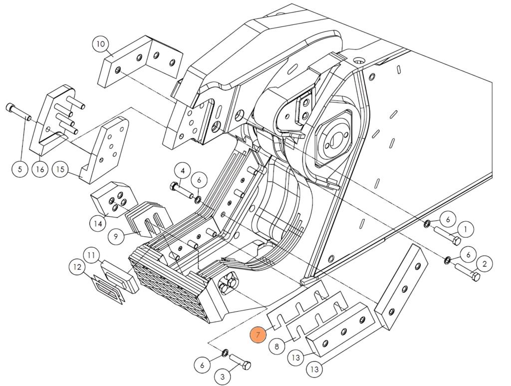 Проставка (пластина регулировочная) SH310-54 на гидроножницы Delta SH310R (аналог) купить с доставкой по РФ