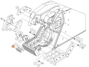 Проставка (пластина регулировочная) SH310-64SP на гидроножницы Delta SH310R (аналог)