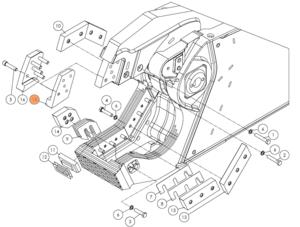 Прокалывающий нож SH310-69D (правый) на гидроножницы Delta SH310R (аналог)