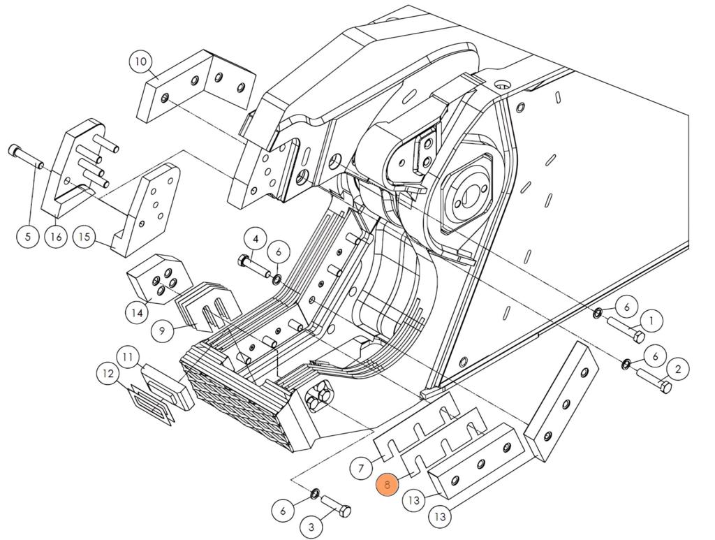Проставка (пластина регулировочная) SH310-56 на гидроножницы Delta SH310R (аналог) купить с доставкой по РФ