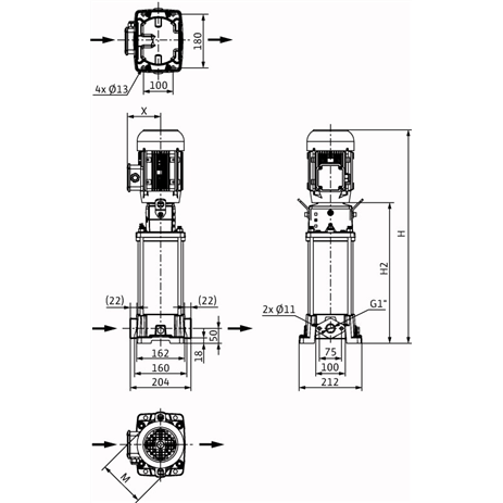 Насос Wilo HELIX FIRST V 213-5/16/E/S/400-50 заказать со складов по всей России