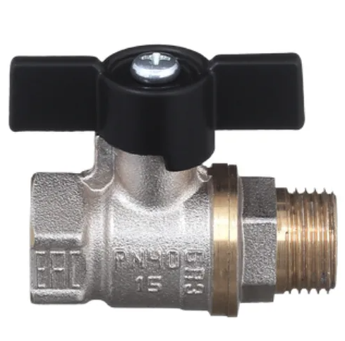 Кран шаровой БАЗ 11Б27п1 Ду20 А31/1 вр/нр бабочка никель купить с доставкой по РФ