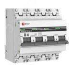 Автоматический выключатель EKF PROxima четырехполюсный 4А D купить с доставкой по РФ