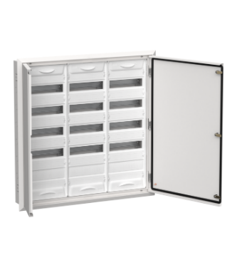 Щитовое оборудование IEK TITAN 5 Корпус металлический ЩРв-180 (3х60) 880х885х130мм IP31 белый (две двери) купить с доставкой по РФ