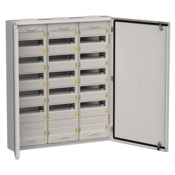 Щитовое оборудование IEK TITAN 5 Корпус металлический ЩРн-216 (3х72) 960х830х140 IP54 белый (две двери) купить с доставкой по РФ