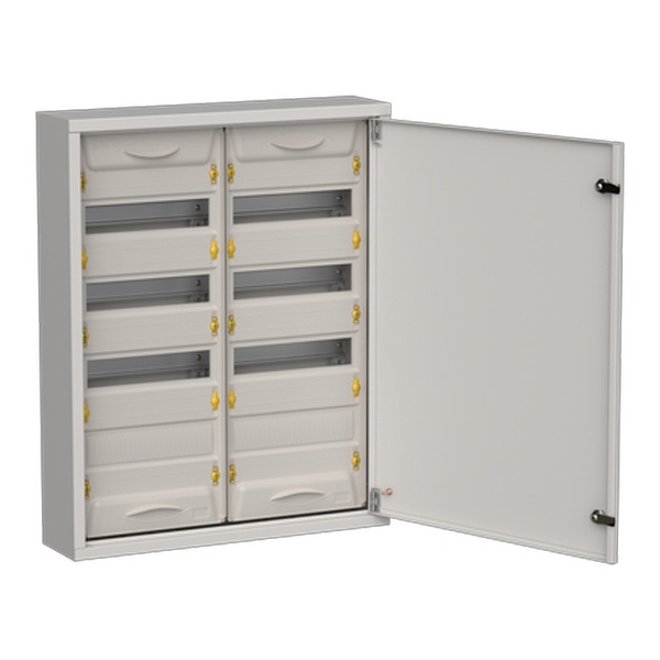 Щитовое оборудование IEK TITAN 5 Корпус металлический ЩРн-96 (2х48) 710х570х140мм IP31 серый (одна дверь) IEK купить с доставкой по РФ