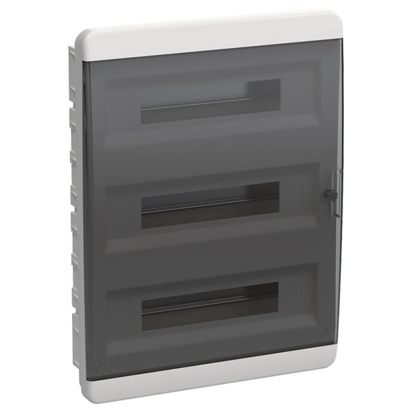 Щитовое оборудование IEK TEKFOR Корпус пластиковый ЩРВ-П-54 IP41 черн.прозр.дверь купить с доставкой по РФ