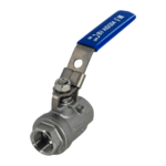 Кран шаровый муфтовый двусоставной с фиксатором нержавеющий (2PCH), AISI304 DN15 (1/2"), (CF8), PN63 купить с доставкой по РФ