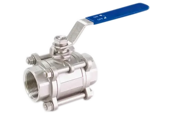 Кран шаровый муфтовый трёхсоставной нержавеющий (3PC), AISI304 DN20 (3/4"), (CF8), PN64 купить с доставкой по РФ