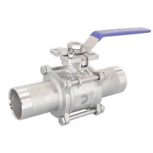 Кран шаровый приварной трехсоставной под привод Newkey нержавеющий DN15 PN64