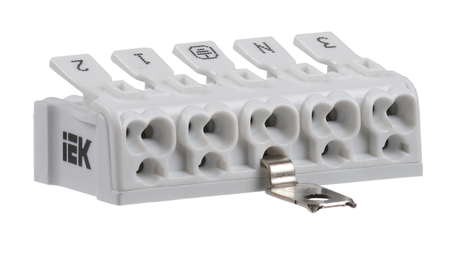 Клемма пружинная соединительная IEK КСПз5-3L+N+PE купить с доставкой по РФ