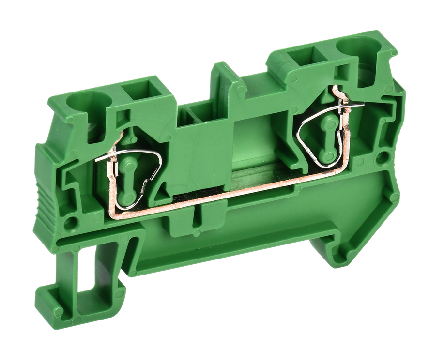 Клемма пружинная КПИ 2в-4 41А зеленый купить с доставкой по РФ