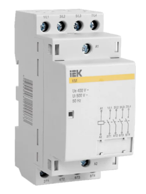 Контактор модульный IEK КМ63-40 230В AC/DC