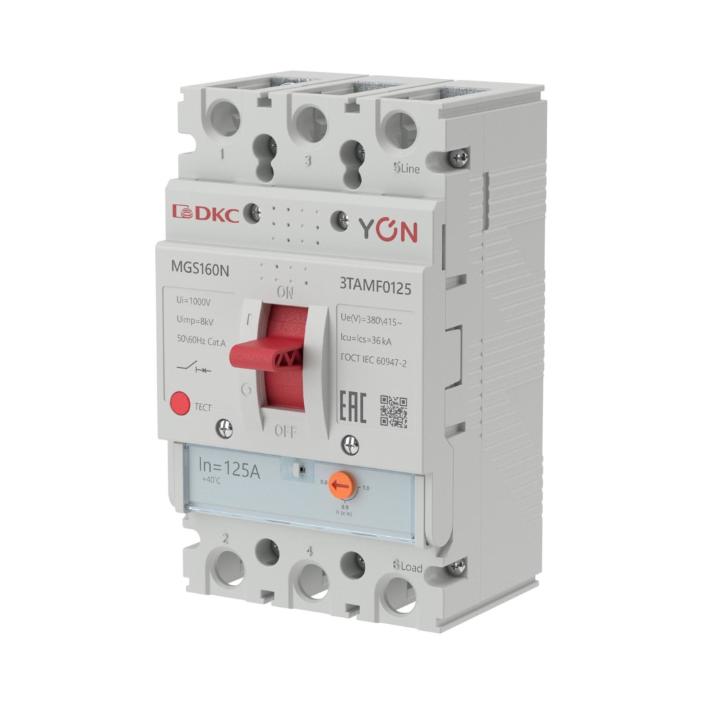 Выключатель автоматический YON MGS160 3P 64-80A 36kA купить с доставкой по РФ