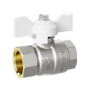 Шаровой кран LD Pride 47.20.В-НкГк.Б (white) с накидной гайкой