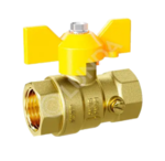 Шаровой кран LD латунь шаровой для манометра газ ВР/ВР G1/2"хG1/2" со спускником Ду15 Ру16 бабочка (30) LD Pride LD 44.350.15.2 купить с доставкой по РФ